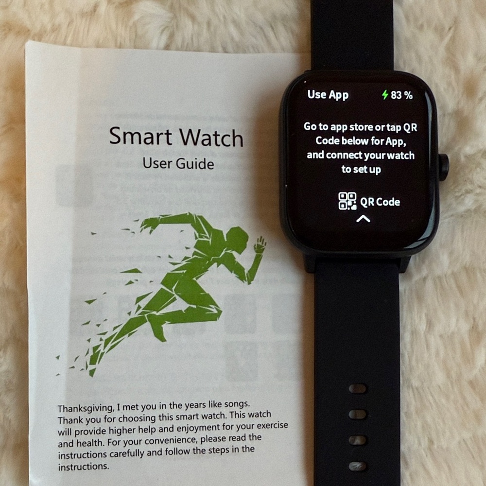 Advanced Smartwatch with Black Strap